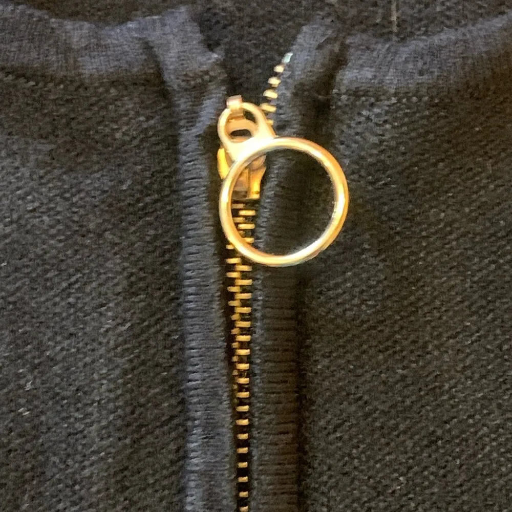 Tahari Cardigan Large Black Knit Sweater Gold Zip Up Thick Soft Warm Classic - Image 4