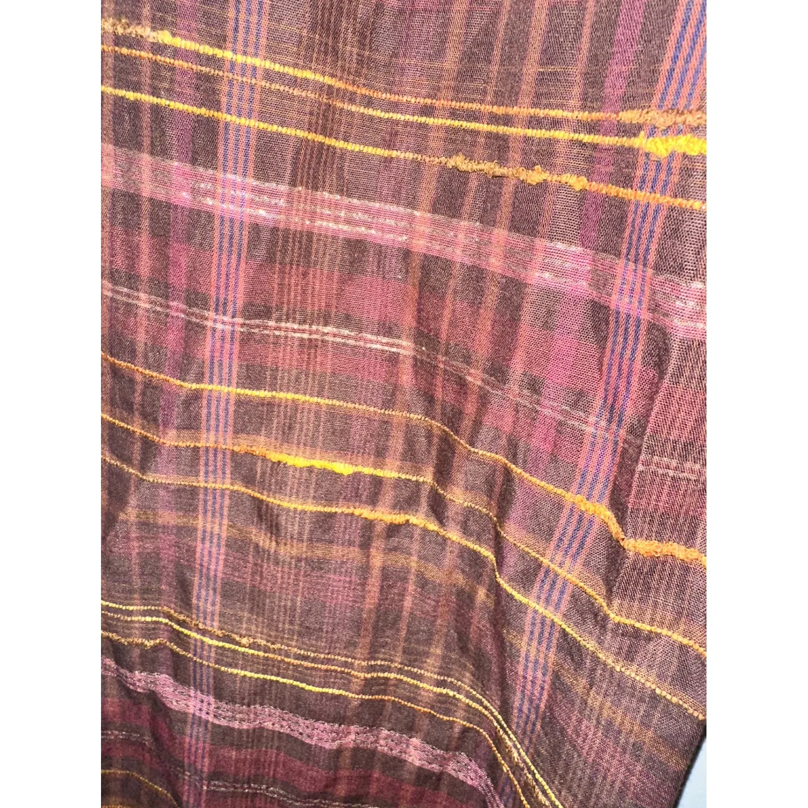 MAX&Co Classics Plaid Pants Women's Brown Gold Career Business Casual Size 10 - Image 4