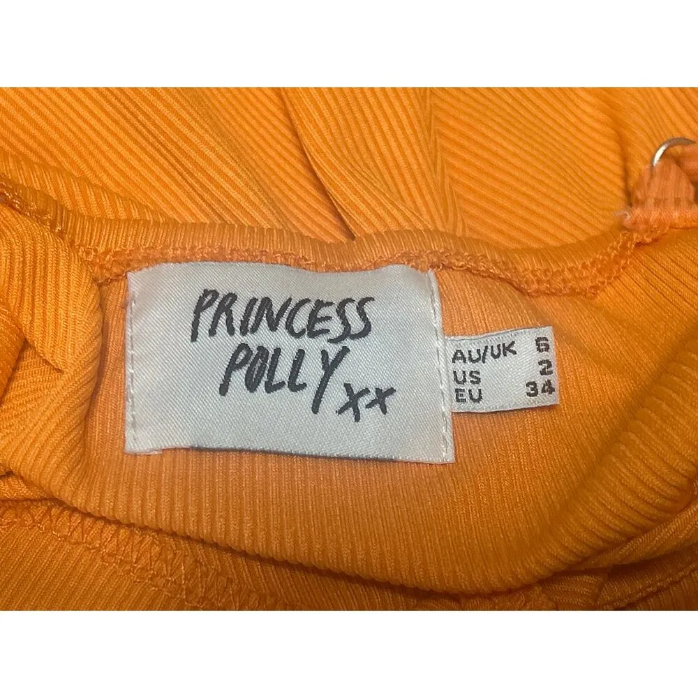 Princess Polly Coral Sleeveless Cutout Camisole Tank Knit Mini Bodycon Dress 2 - Image 3