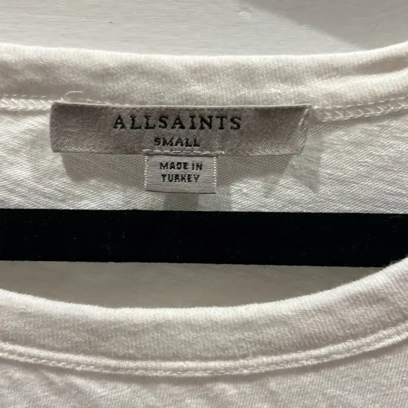 ALL SAINTS EYELET SLEEVES linen blend small‎ TOP - Image 3