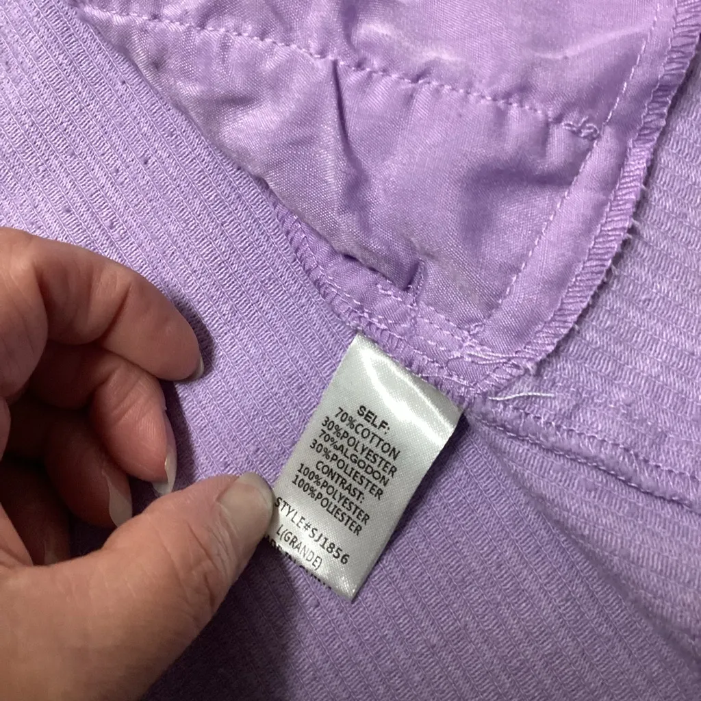 GeeGee  lavender corduroy shacket. Size Large - Image 5