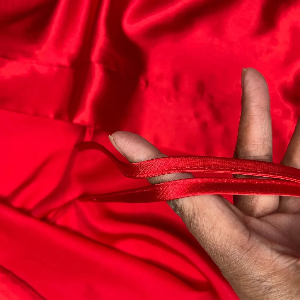 Vtg Kristine Tyler Red Silky Satin Kimono Robe New York Paris Glam Loungewear OS - Image 7