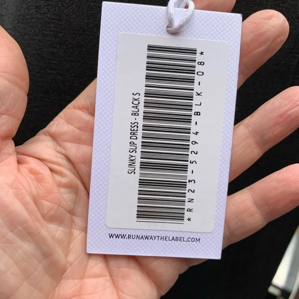 New NWT Runway The Label Slinky Black Slip Maxi Dress Size S Small Stretch - Image 7