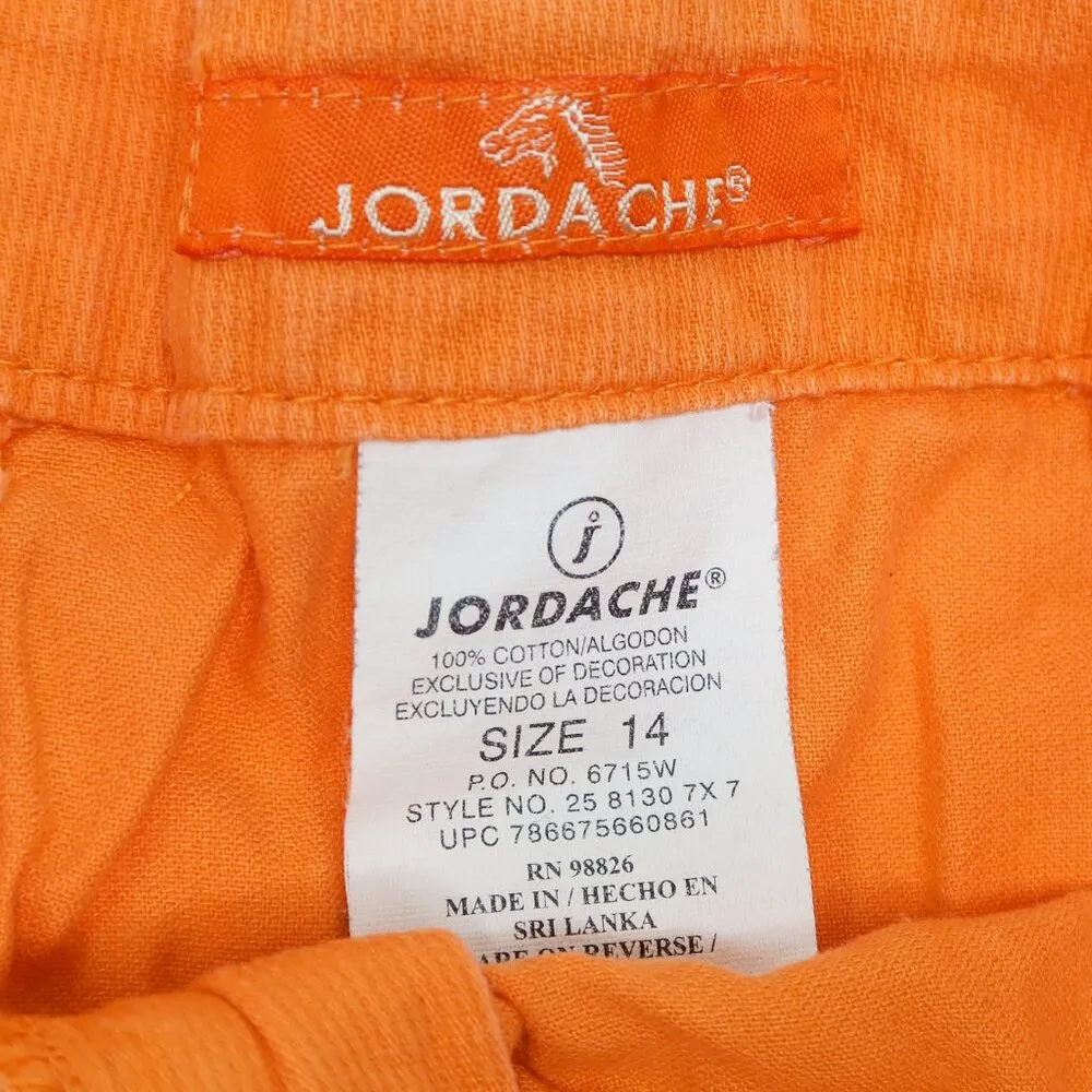 Vintage Y2K Jordache Orange Pleated Mini Skirt - Image 5
