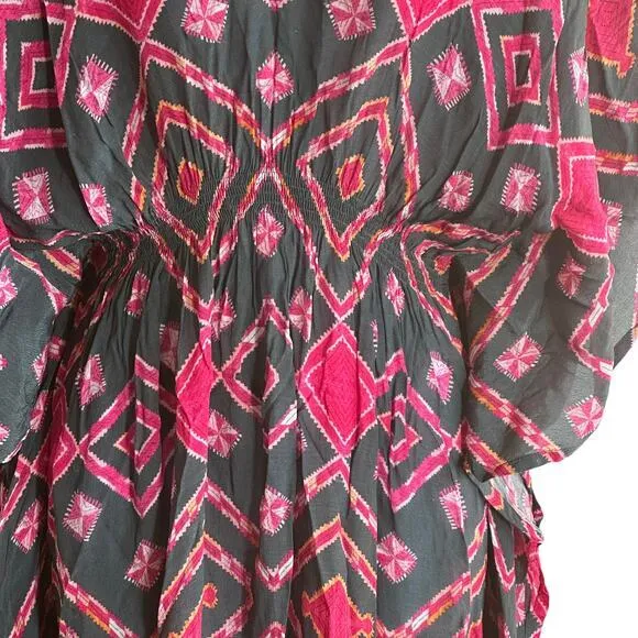 Rujuta Sheth‎ Marie Cinch Kaftan Diamond Print OS Boho feminine - Image 10