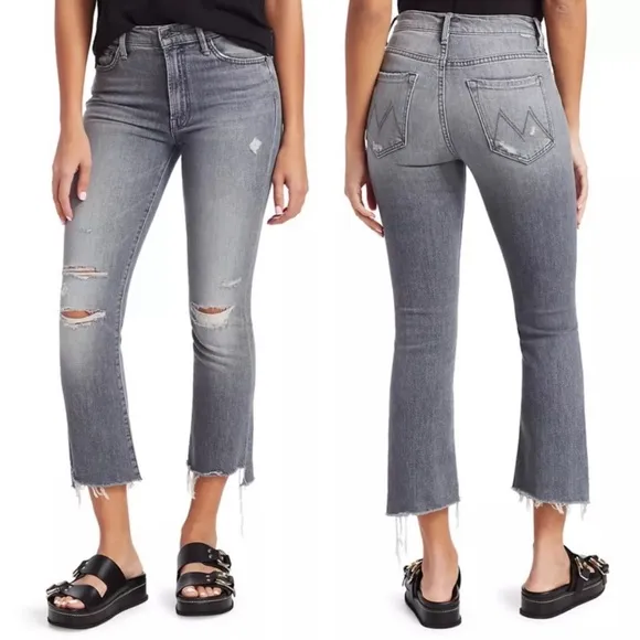 The Insider Crop Step Fray In Ace Of Spades Gray Distressed Wash - Image 2