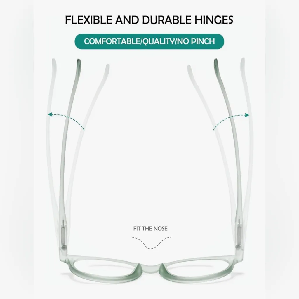 NEW Round Reading Glasses Blue Light Blocking Matte Frame Computer Readers Pink - Image 7