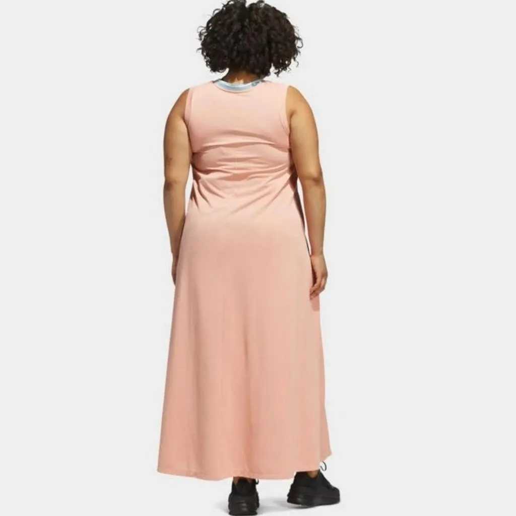 NWT Women's adidas Tiro Cut 3-Stripes Soft Mesh Long Dress 4X Peach Color - Image 5