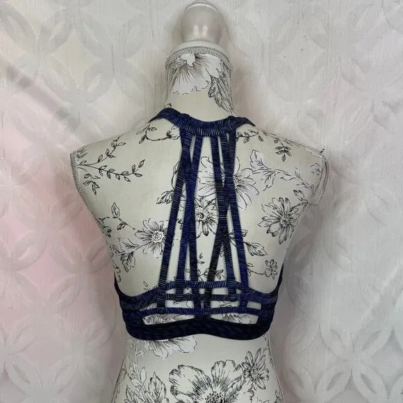 Lululemon Slide‎ With Me Linear Flux Battleship Sport Bra Size 4 - Image 12