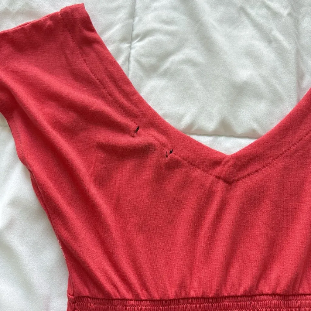 Vintage 90s Y2K Womens Small Pink Geometric Midi Dress Coquette Dainty Romantic - Image 9