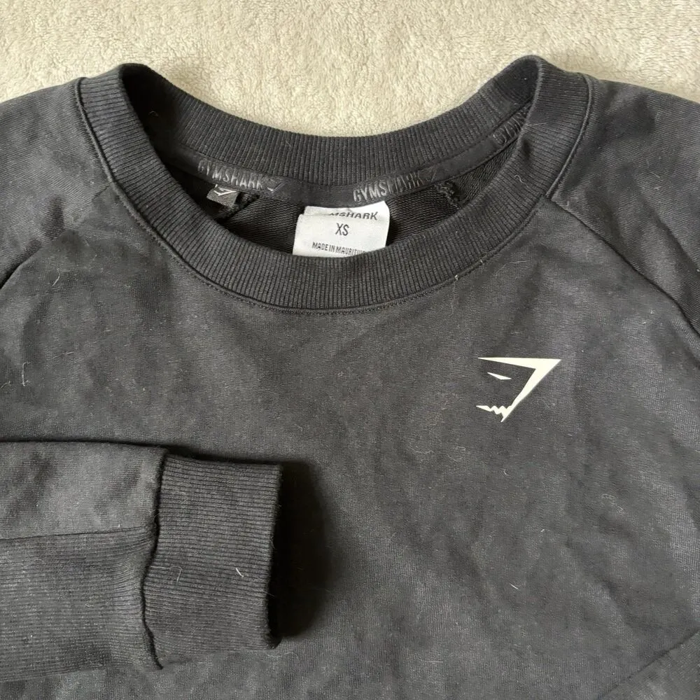 Gymshark Top Womens Size XS Black Long Sleeve Cropped Workout Athletic Gym - Image 3