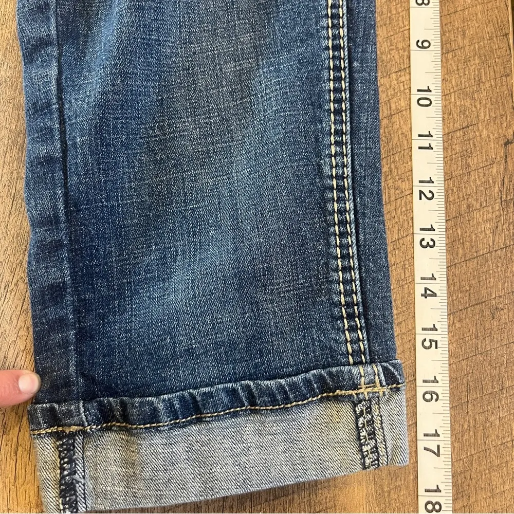 Earl Jean Capri Roll Cuff Denim Womens Size 6 Cropped Simple Casual Everyday Blue - Image 7