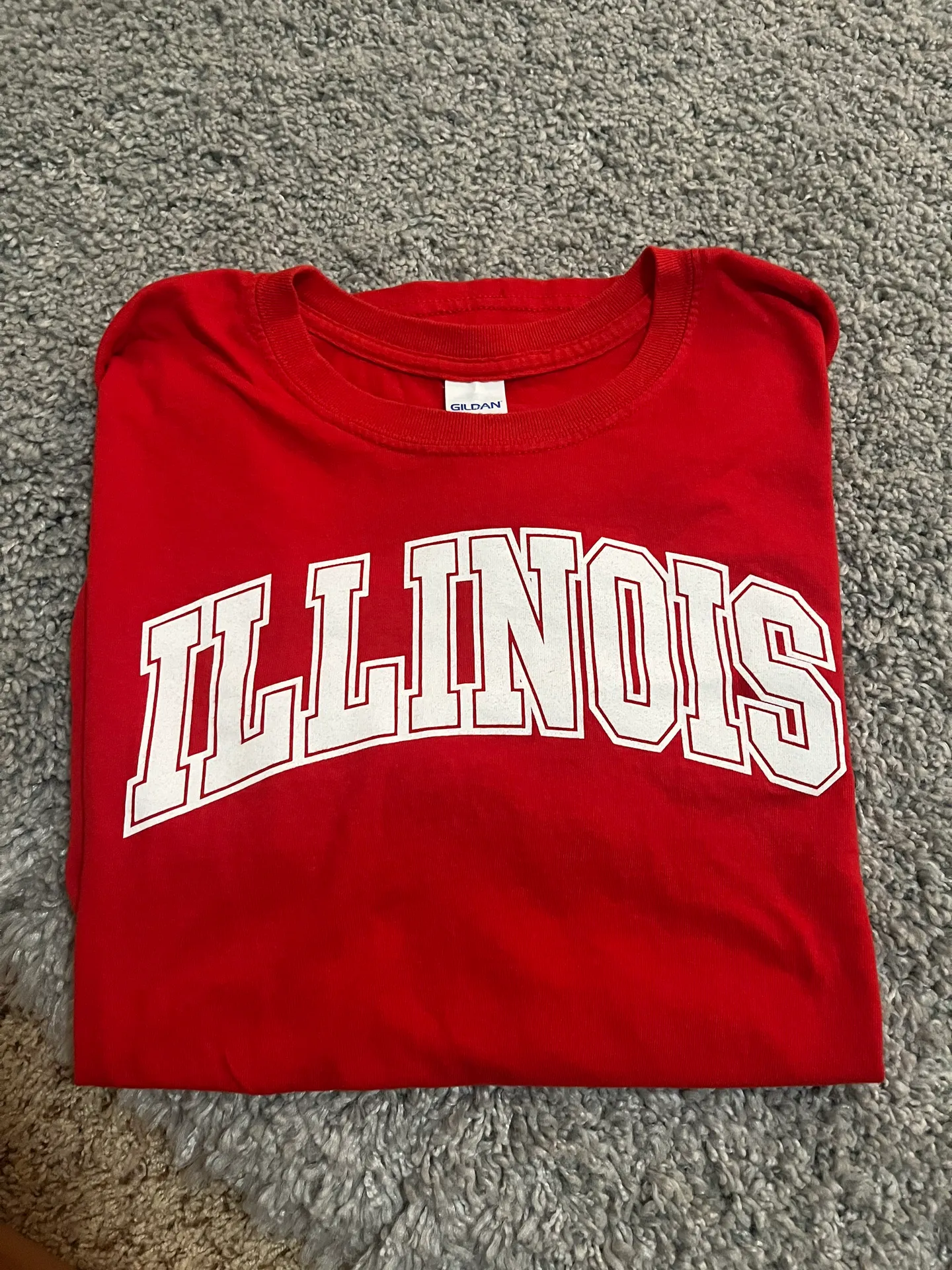 Gildan Red Illinois T-shirt  - Image 2