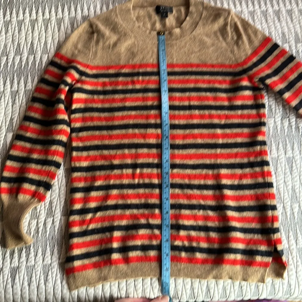 J.crew Everyday cashmere striped crewneck sweater J6427 SMALL - Image 8