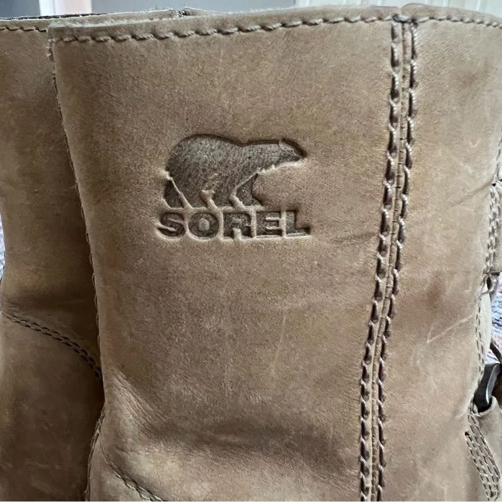 Sorel Joan of Arctic Wedge II Boots in Ash Brown Size 10 NL3018-240 - Image 6