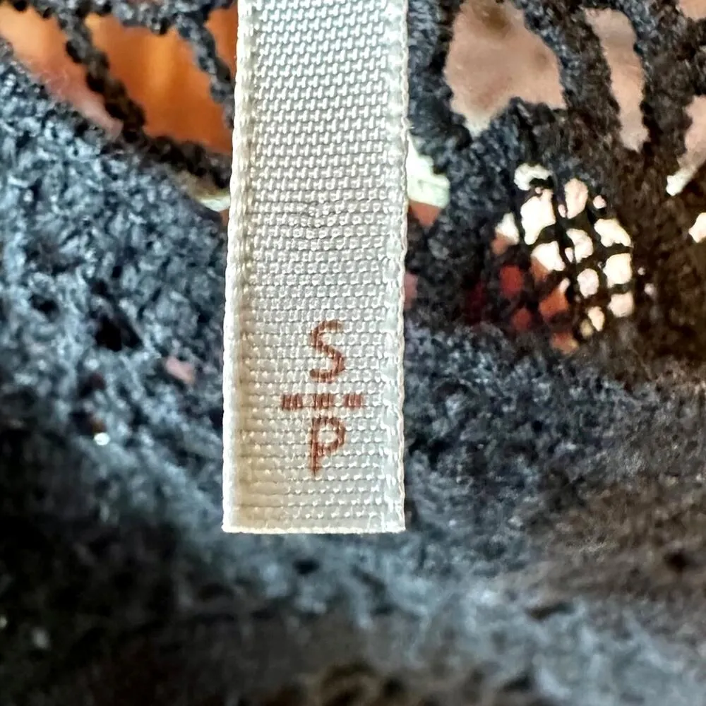 Free People Emily Crocheted Illusion Fit & Flare Little Black Dress S - Image 14