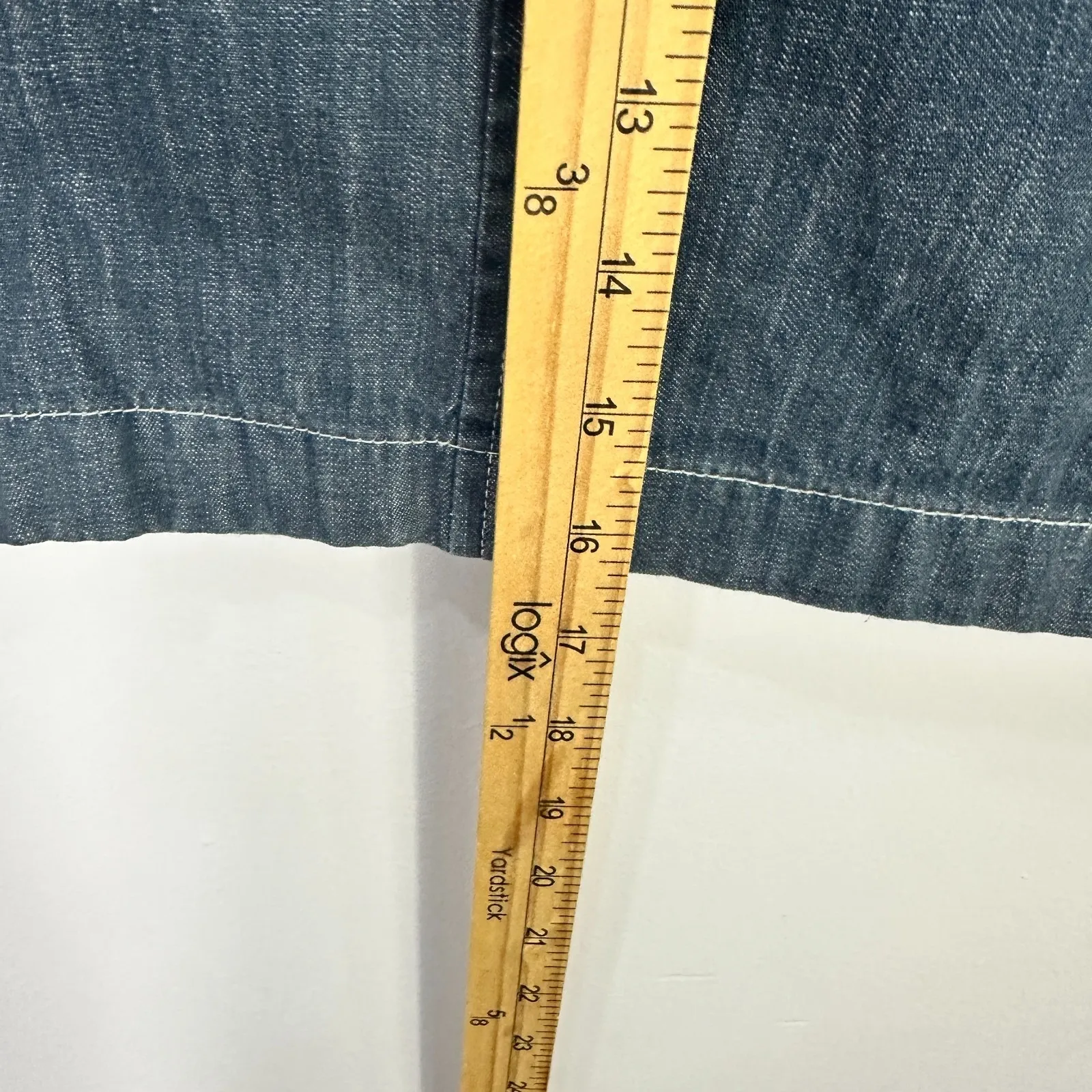 Vintage Banana Republic Denim Mini Skirt Womens 14 Y2K Indie 90s Preppy Parisian - Image 3