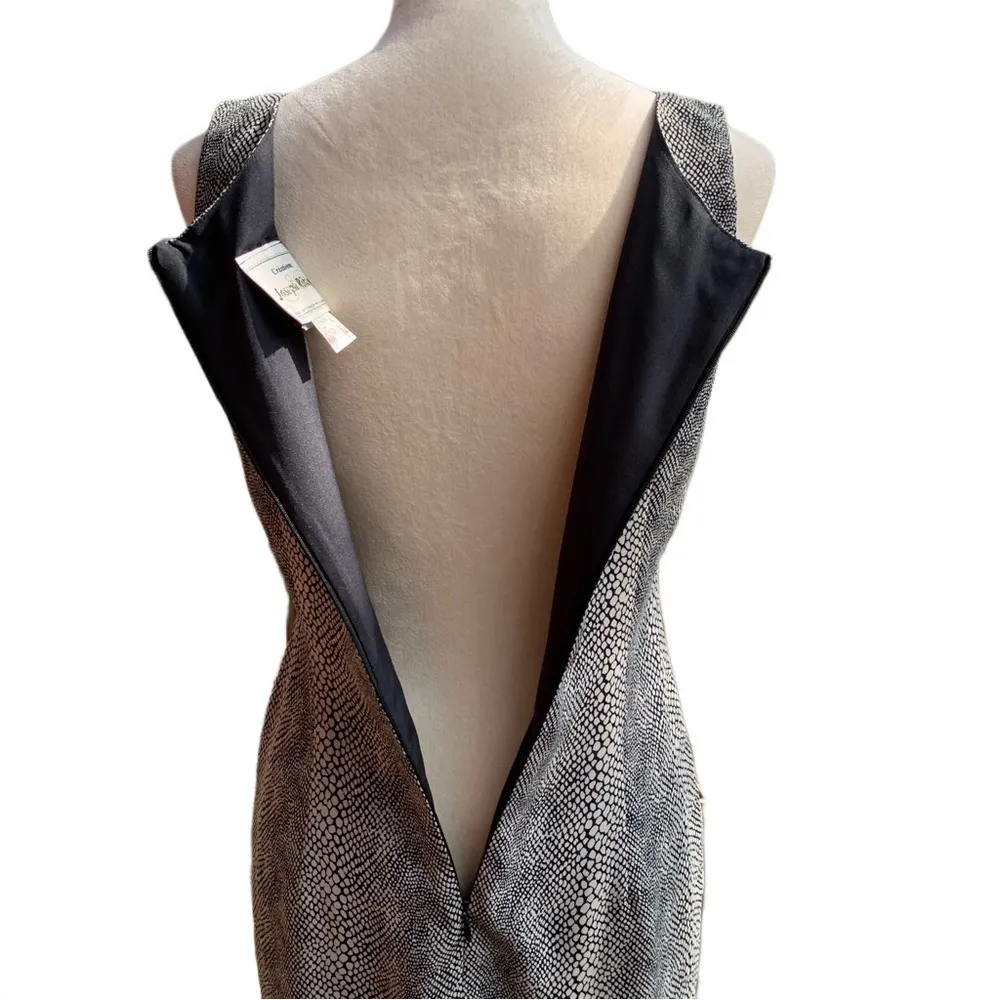 90s Vintage Joseph Ribkoff Snakeskin Print Sheath Dress Sz 6 Indie Sleeze Grunge - Image 6
