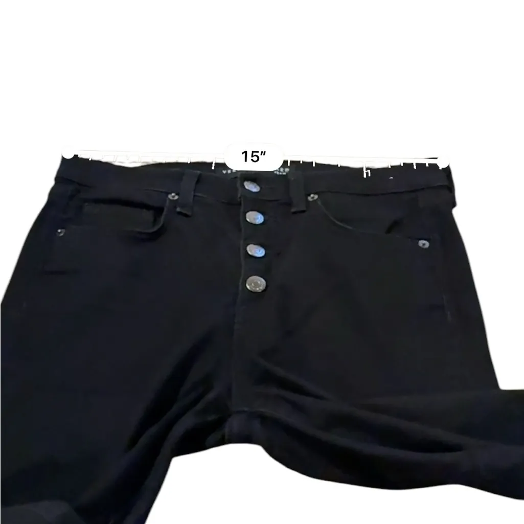 Veronica Beard Debbie Button Fly High Rise Skinny Jeans in‎ Raven Black Sz 29/8 - Image 11