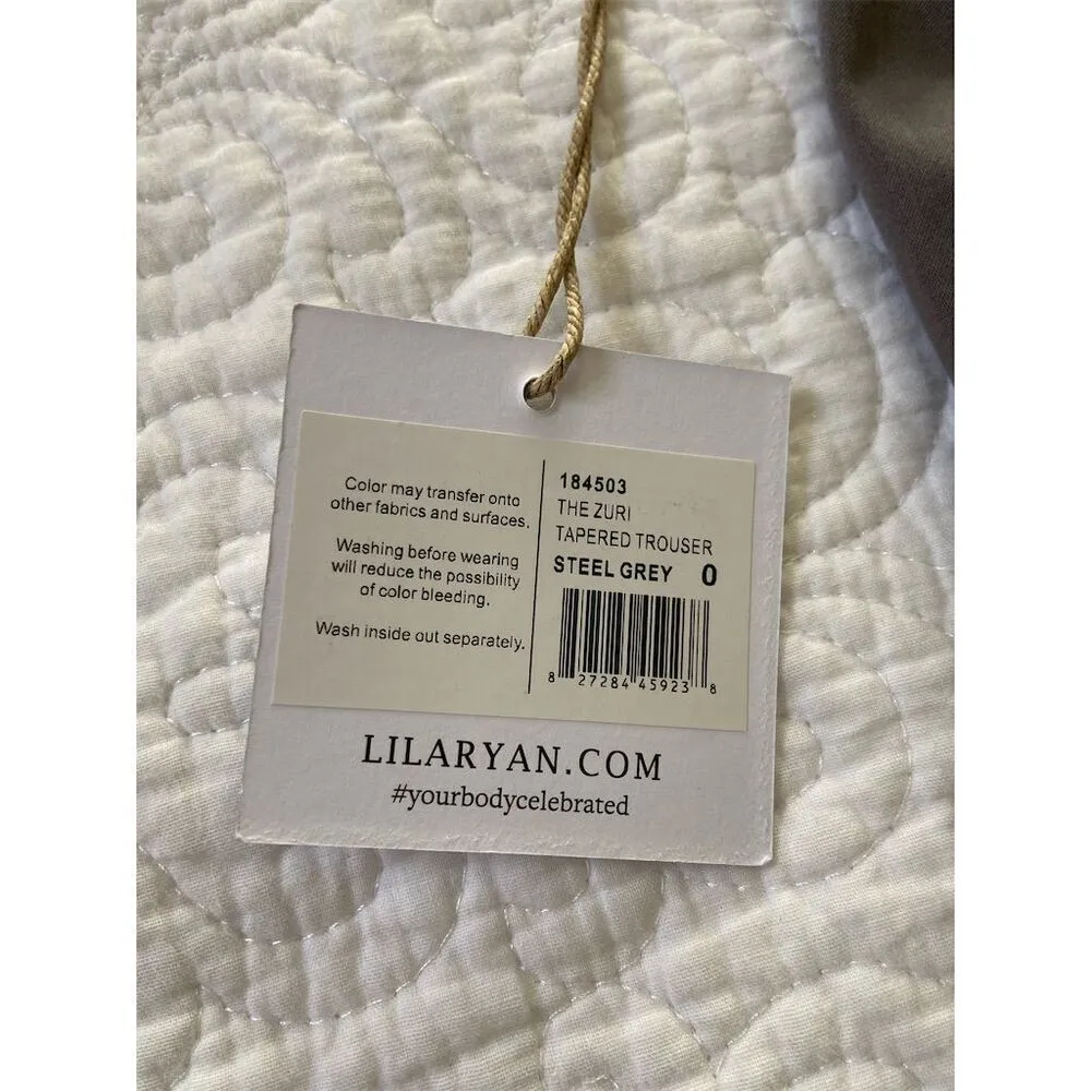 Lila Ryan Zuri Tapered Flat Front Trouser Steel Grey  Size 0 Casual - Image 11