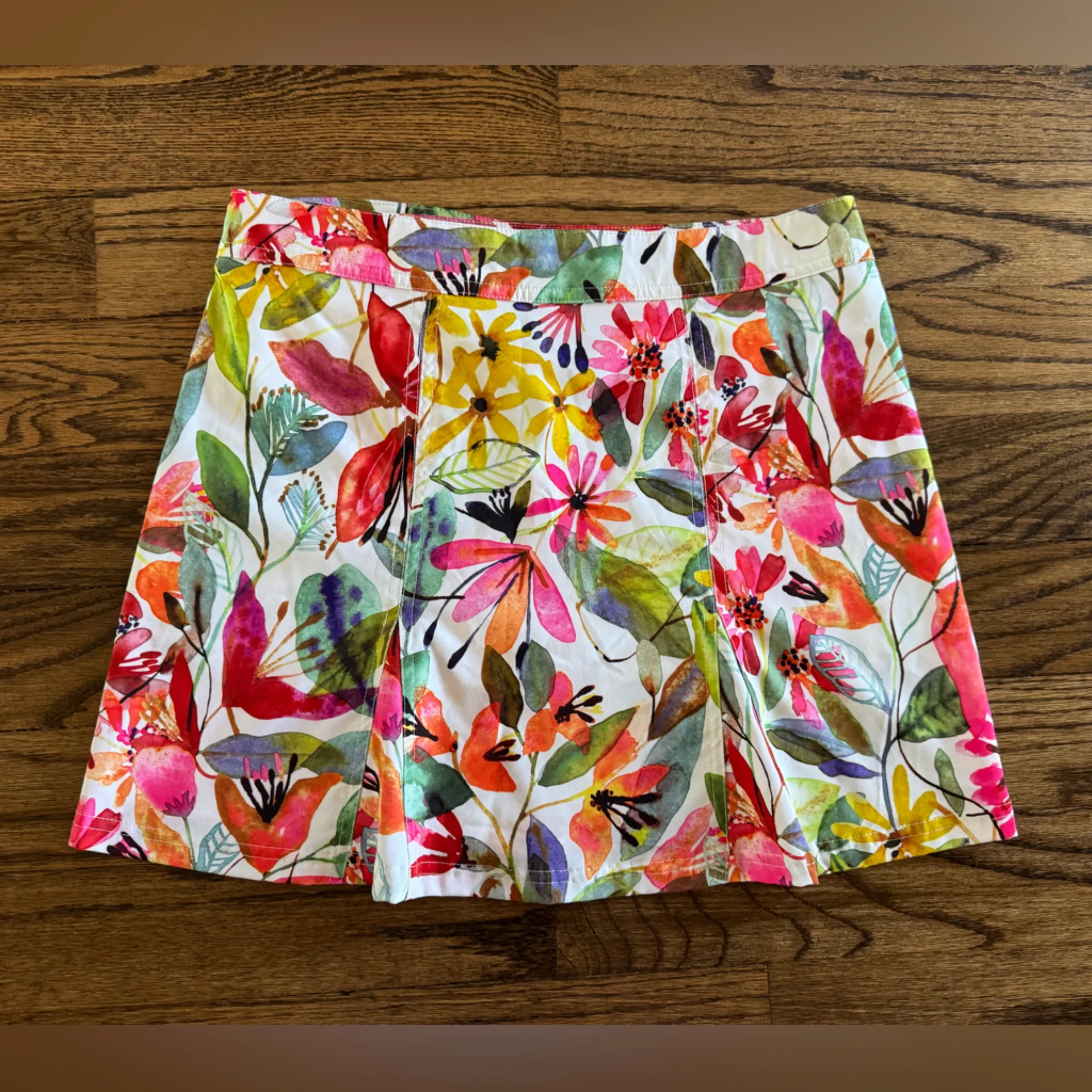 RipSkirt Hawaii Adjustable Mini Pleated Floral Skirt M 8 Whimsigoth Watercolor Pink Size M - Image 6