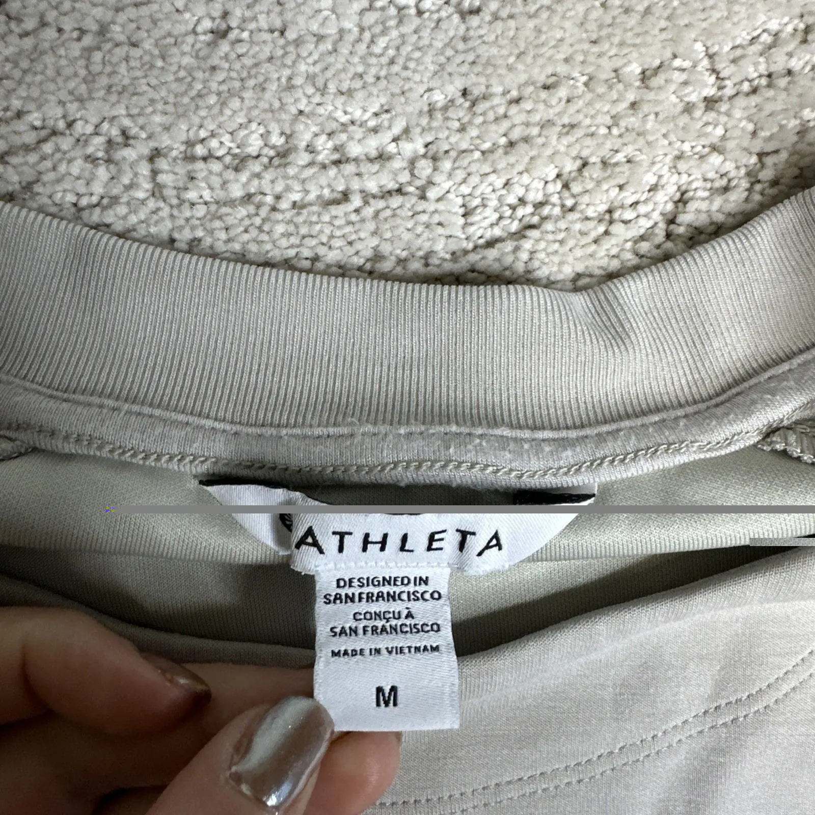 Athleta Women's  Medium Seasoft Crewneck Sweater Pullover Basic - Image 2