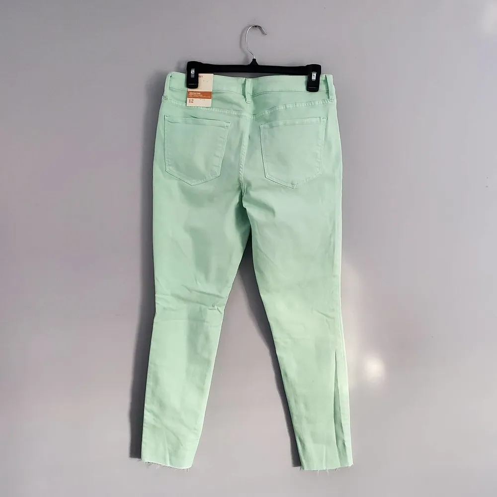 Old Navy Rockstar Green Mid-Rise Ankle Length Pants 12 - Image 2