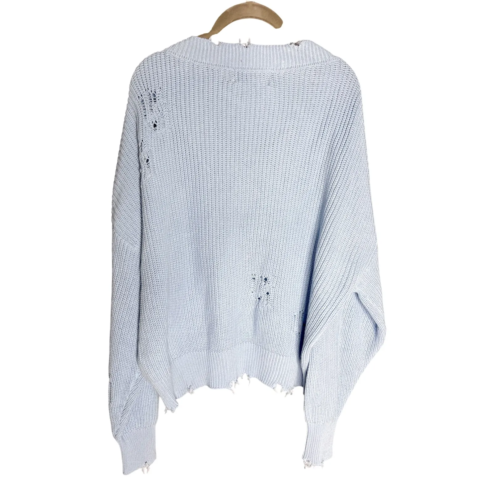 SER.O.YA Syd Seater Sky Blue Size Large Distressed Cropped - Image 7