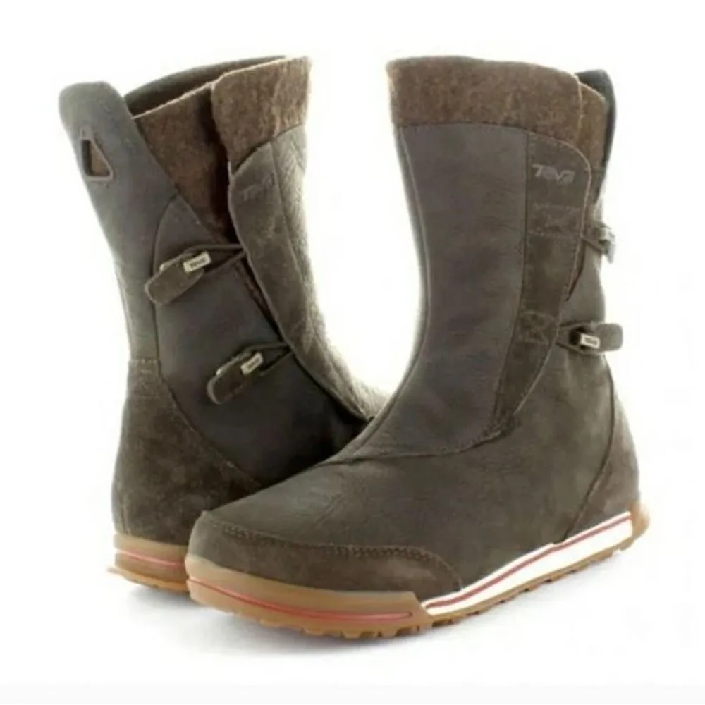 Teva ✨ HALEY WATERPROOF BOOTS SHOES SZ 8.5  LEATHER✨ - Image 2