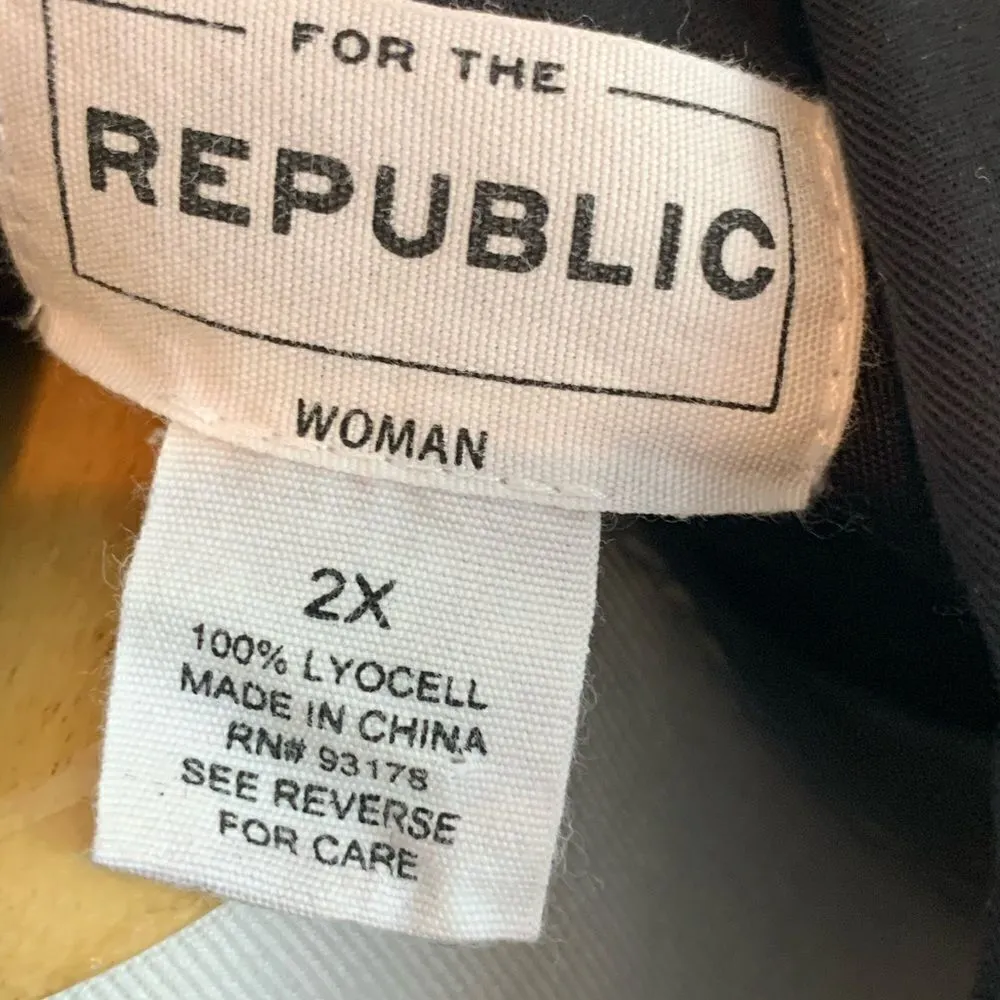 For the Republic black embroidered button down - Image 6