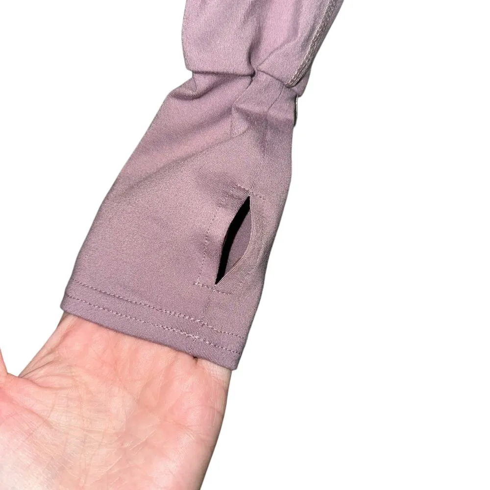 FP Movement Lined Windbreaker Cropped Half Zip Purple Jacket - Image 3