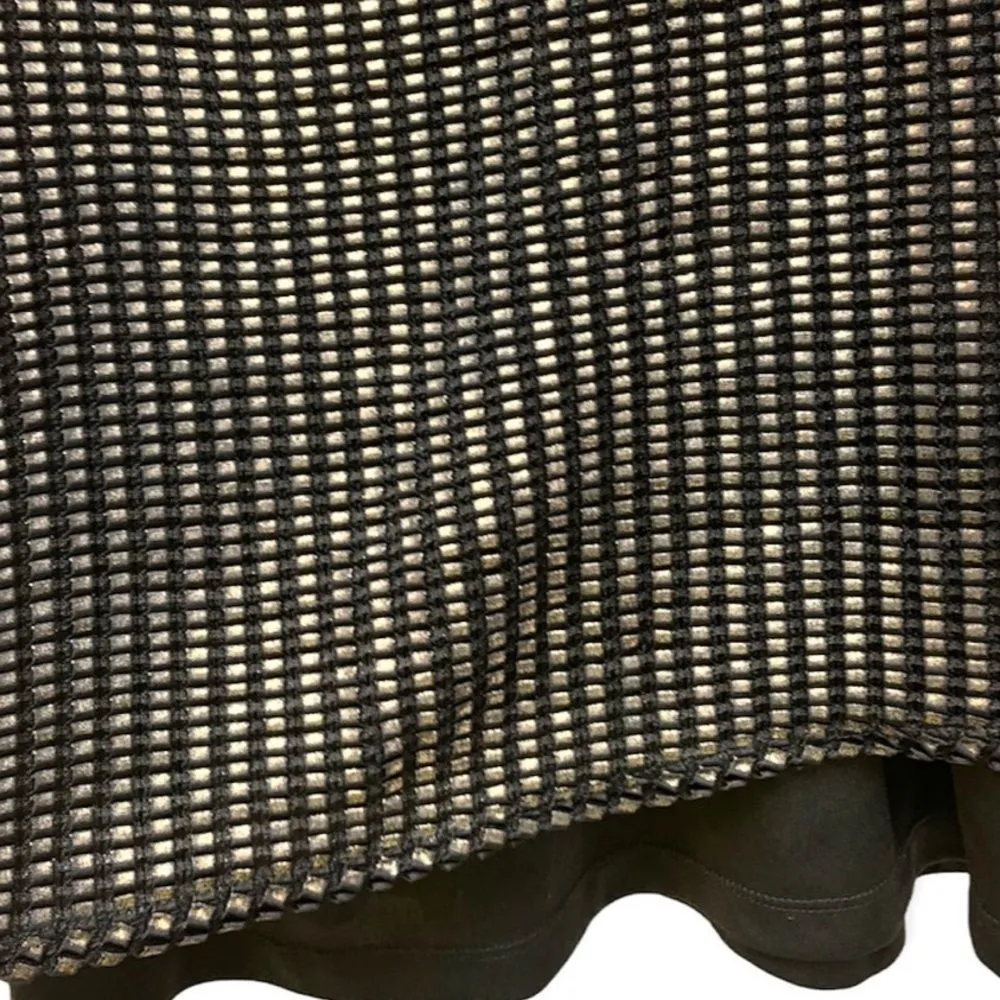 Eloquii Short Sleeve Black Gold Crochet Net Blouse Top Plus Size 14/16 Like New - Image 4