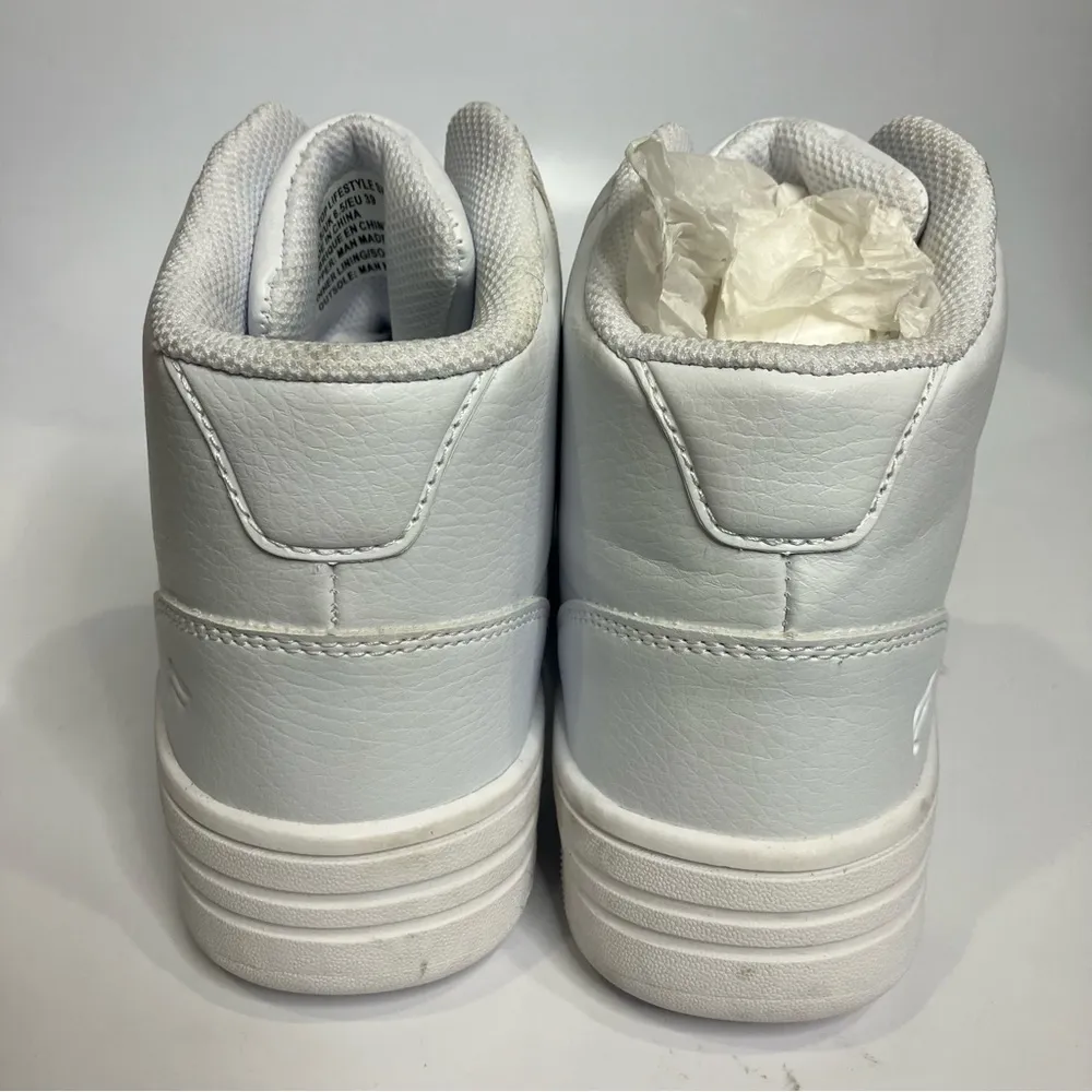 Fabletics hightop lifestyle sneakers all white‎ casual trendy women’s size 8.5 - Image 5