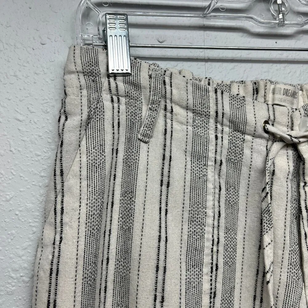 4 Our Dreamers Womens Pants M Linen Cotton Old Money Quiet Luxury Beachy Coastal Gray Size M - Image 6