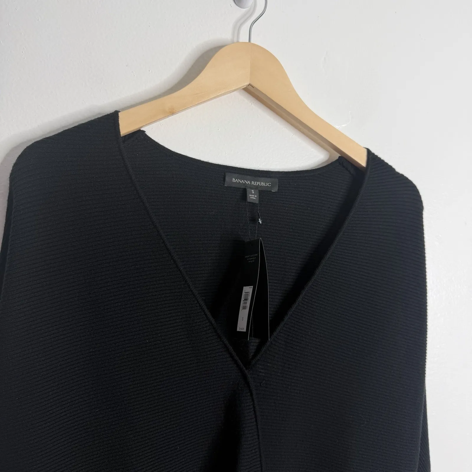 NWT Banana Republic Black Dolman Sleeve Serene Sweater Dress Small Quiet Luxury - Image 9