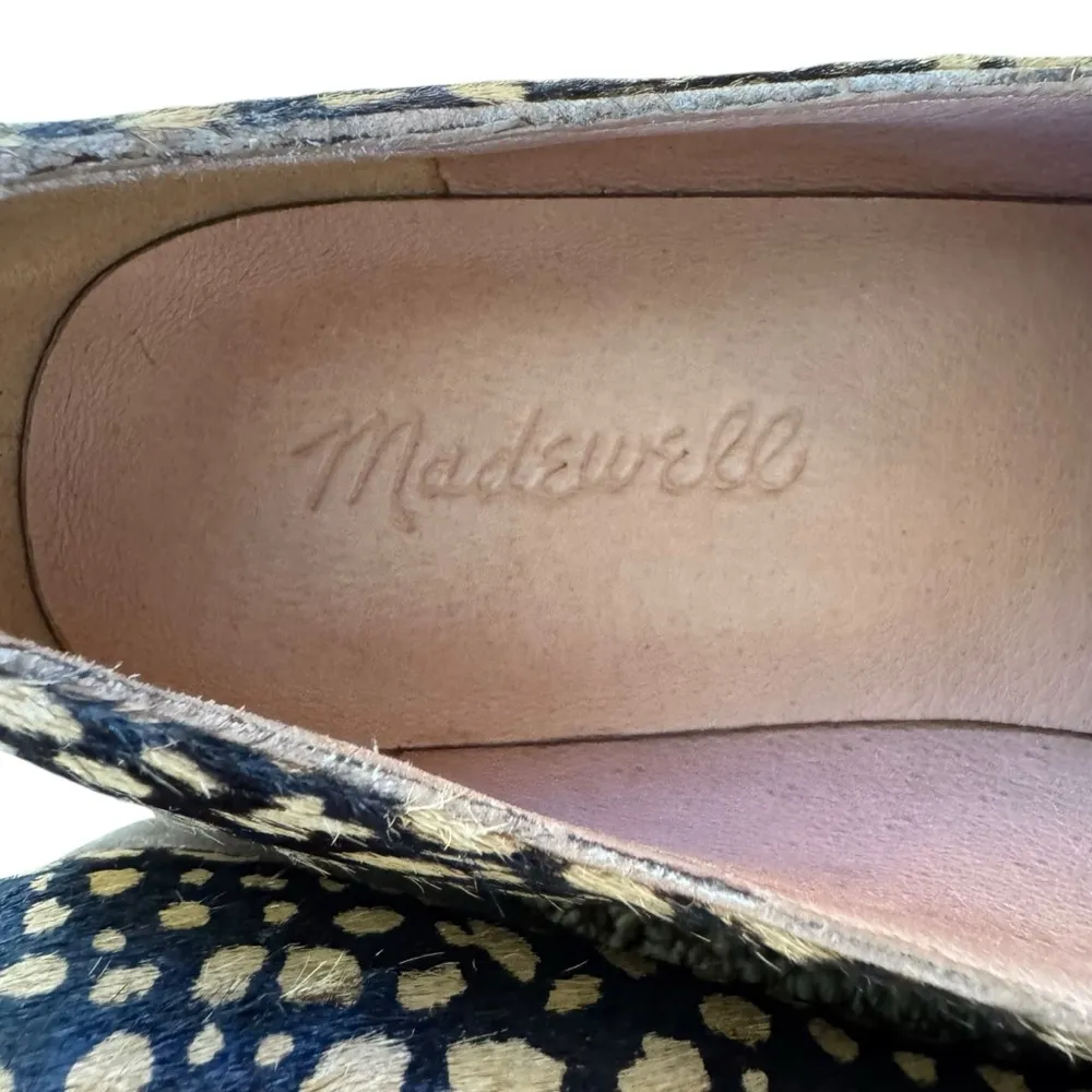 Madewell The Alex Loafer Shoe in Dotted Calf Hair Black Size 7 - Image 8