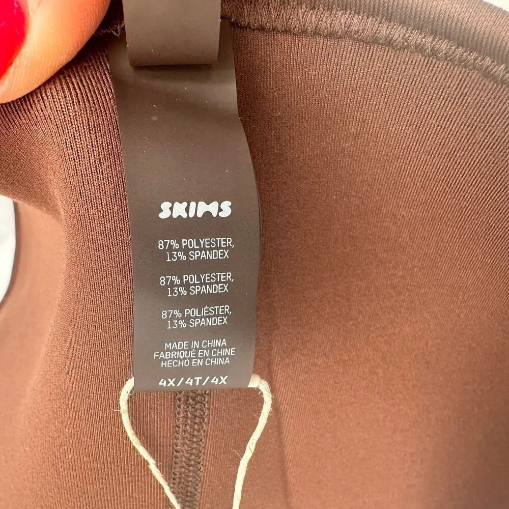 Skims Rubberized Scuba Swim Tanga Bikini Scoop Neck Top New with tags Size 4X - Image 6