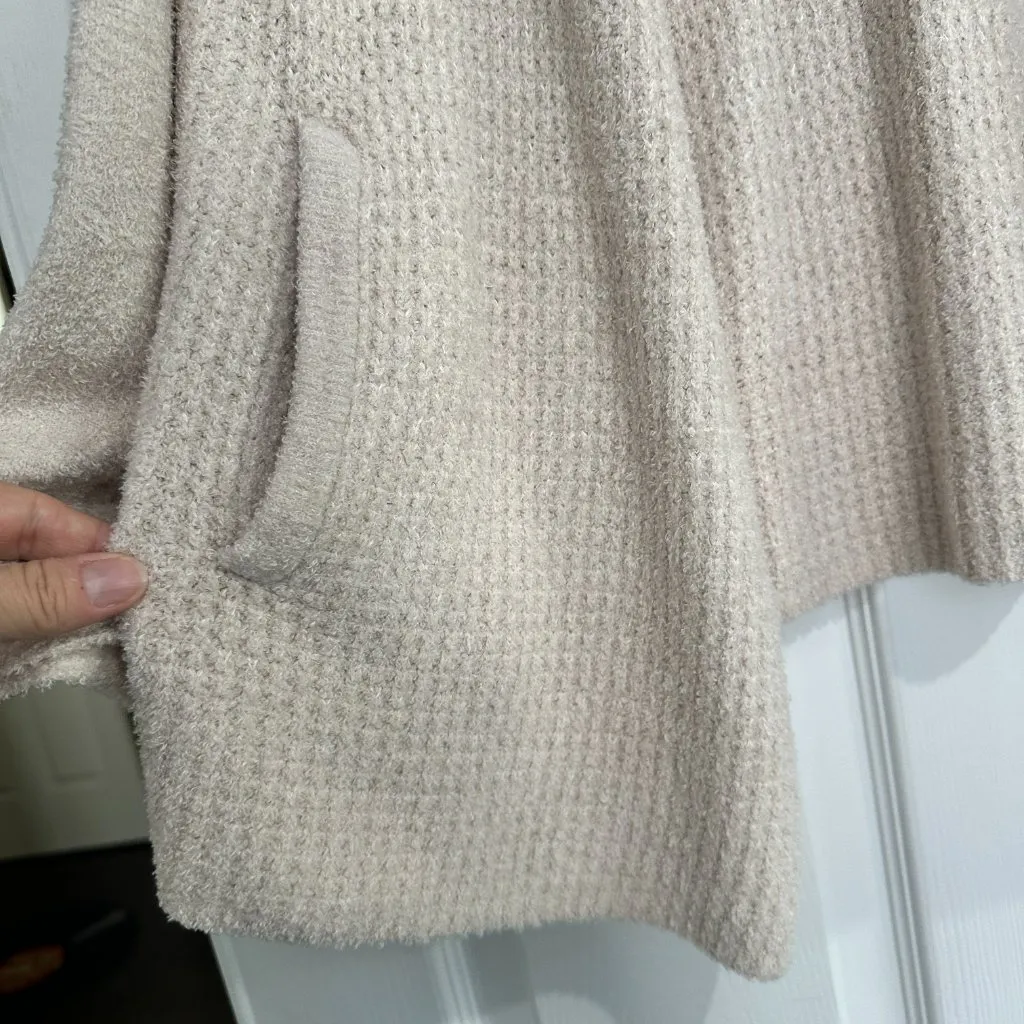 Barefoot Dreams CozyChic Lite Coastal Cardi Bisque Cream Size Large - Image 3