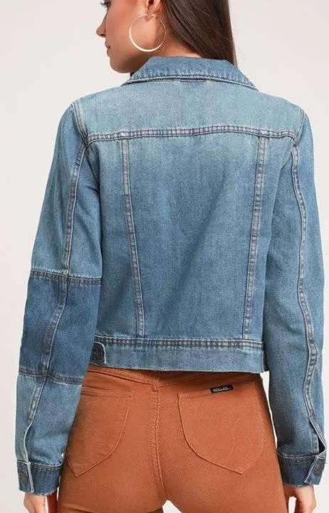Free People Two Tone  jean jacket - Image 4