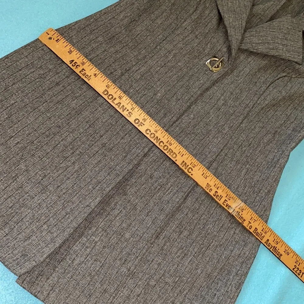 DAWN JOY fashions pinstripe blazer jacket tailored fit grey with black size 7/8 - Image 11