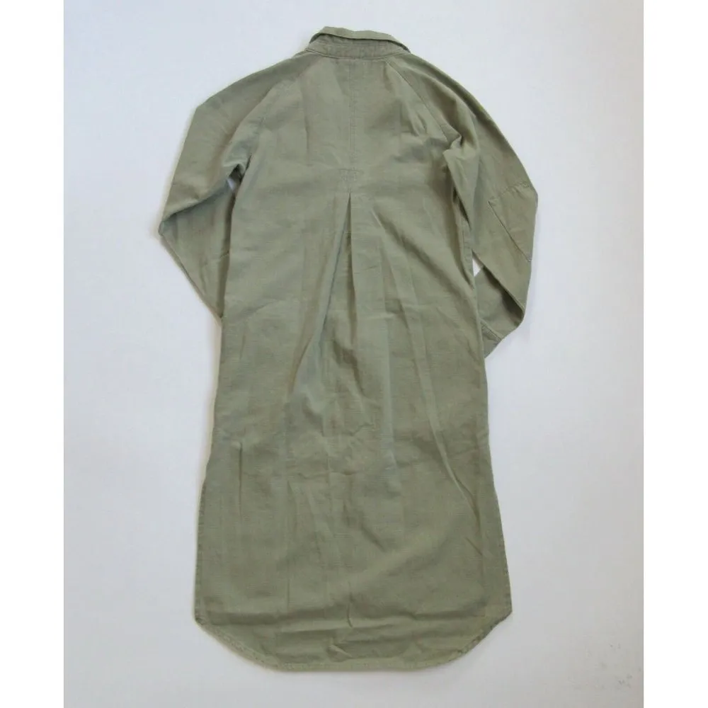 One Teaspoon Desert Ranch in Military Green Button Front Shirt Dress XS - Image 7