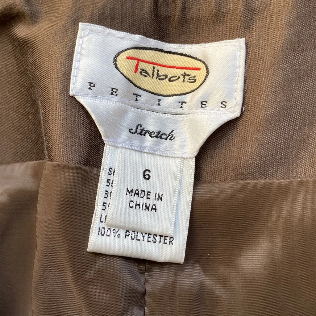 4/$20 Talbots Silk Blend Boot Cut Side Zip Flat Front Dress Pants - Image 3