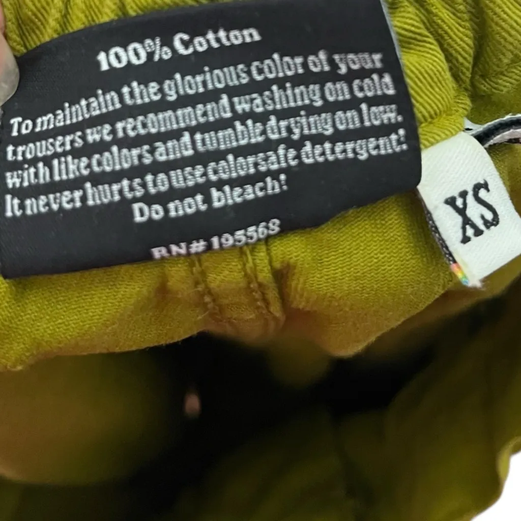 Big Bud Press Trousers Women’s XS Petite Olive Green High Waist Cropped Cotton Size undefined - Image 12