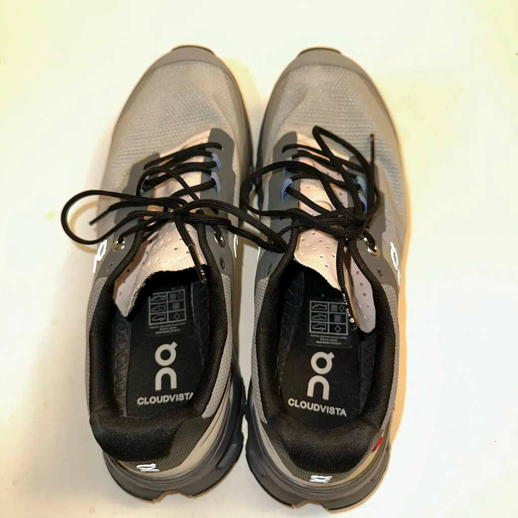 ON Women's Cloudvista 'Alloy Black' Running Sneaker Size 9.5 Gray - Image 6