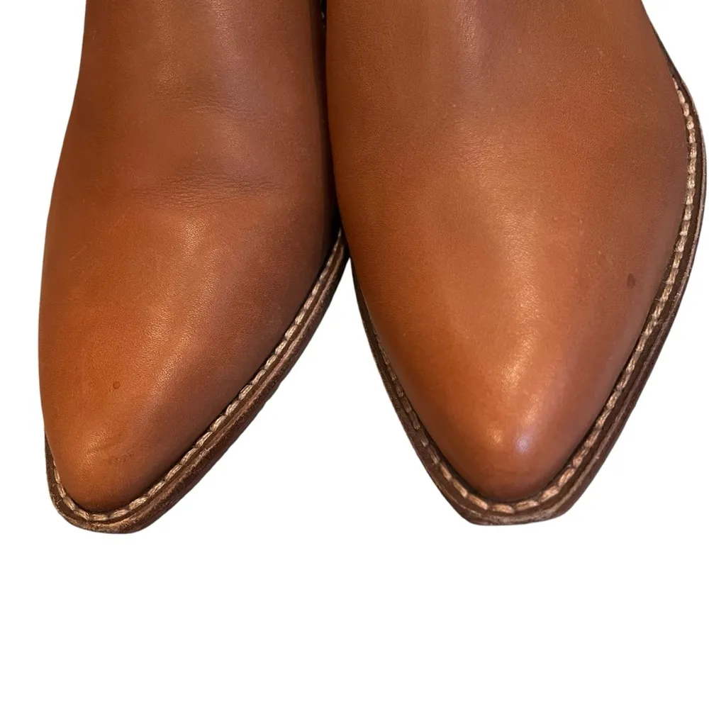 Madewell Brady Low Cut Leather Bootie in English Saddle, Sz 9.5 - Image 12