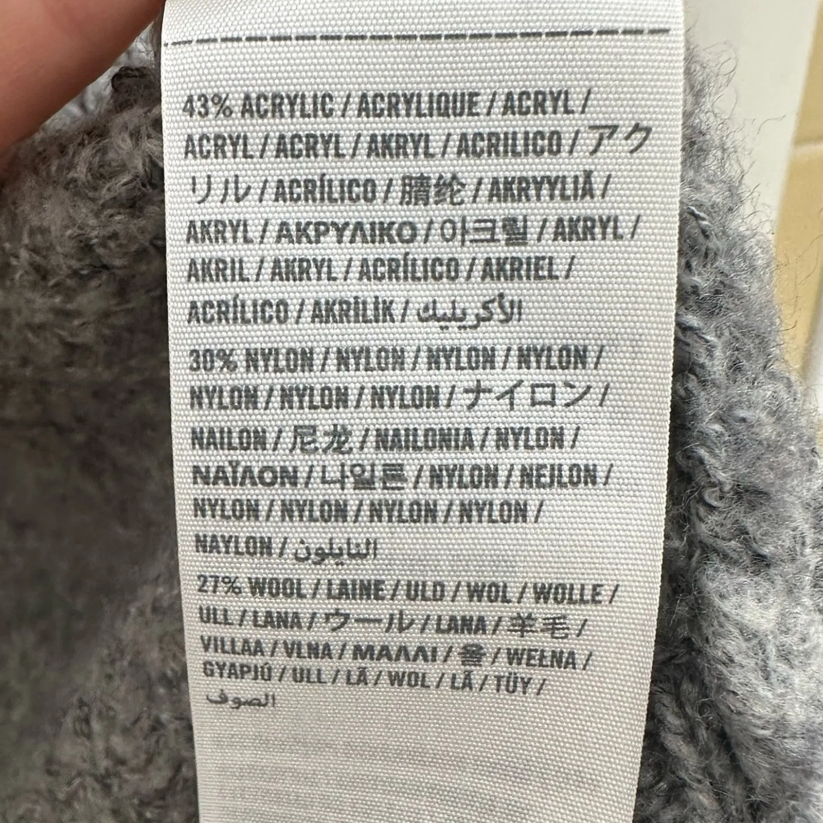 A&F Gilly Hicks Open Front Chunky Knit Wool Cardigan Sweater Gray Cozy Small S - Image 5