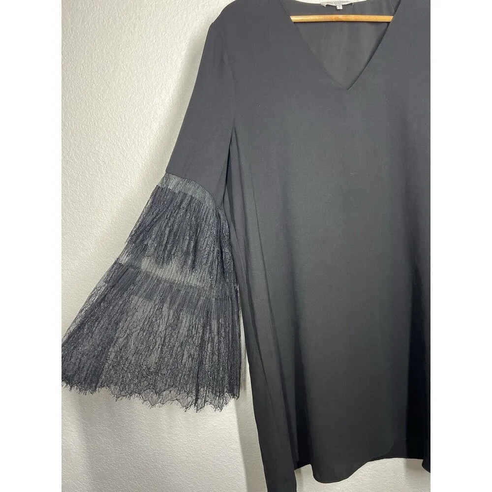 Kobi Halperin Black Suki Lace Sleeve Shift Dress Large Gothcore Whimsycore - Image 4