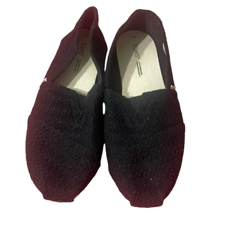 TOMS Alpargata Slip On  Womens Black Flats Casual  Size 6M - Image 3