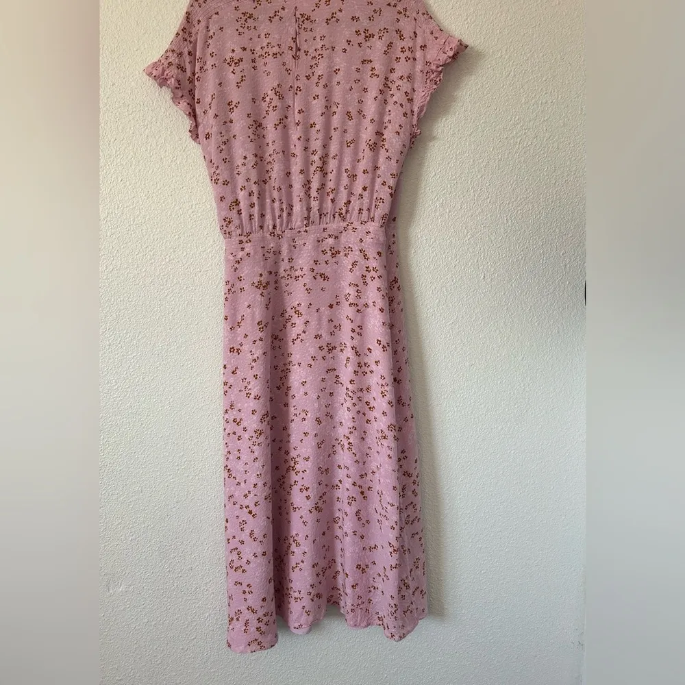 Joie Dresses Joie Bethwyn Floral Wrap Dress Floral Pink Sz small - Image 11