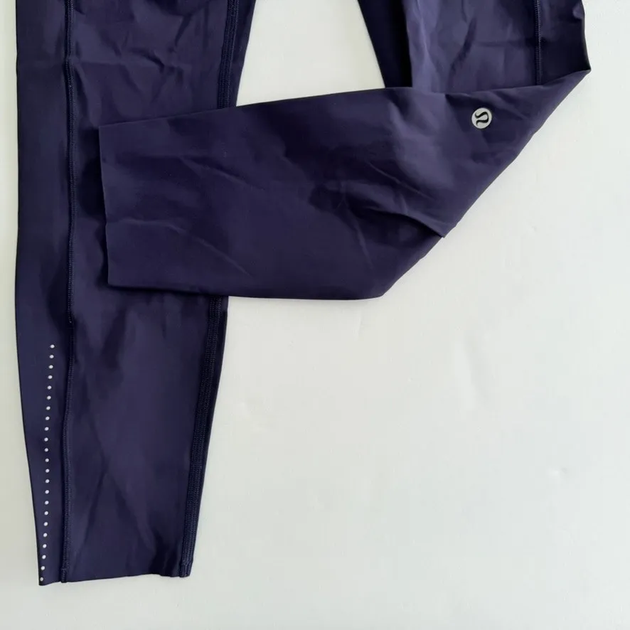 Fast & Free 7/8 Legging Size 8 Deep Phantom Purple Nulux High Rise Run Gym - Image 6